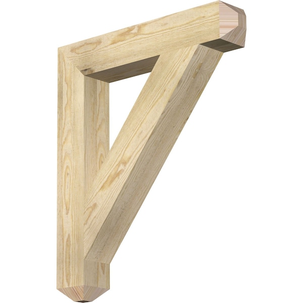 Ekena Millwork Traditional Craftsman Rough Sawn Bracket, Douglas Fir, 4"W x 24"D x 28"H BKT04X24X28TRA04RDF - main